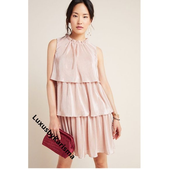 Anthropologie Dresses & Skirts - NWT Anthropologie Estelle Blush Tiered Tunic Dress. Size L